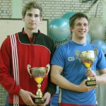 Ehrung der besten Kämpfer der Landesmeisterschaften links Freistil Christoph Jarmer Greifswald rechts gr-roem. Jan Zizka Prag